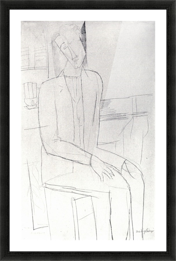 Modigliani - Sitting man Picture Frame print