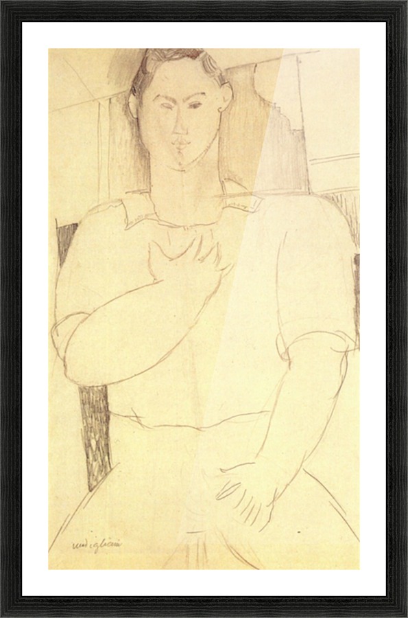 Modigliani - Sitting young man Picture Frame print