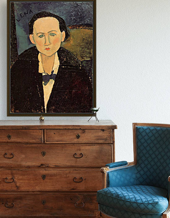 Modigliani - Portrait of Elena Pavlowski by Modigliani
