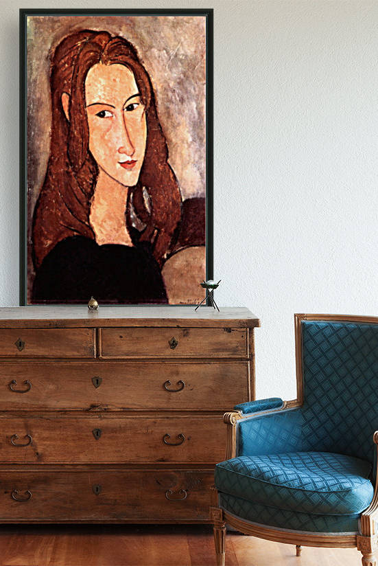 Modigliani - Portrait of Jeanne Hebuterne, profile by Modigliani