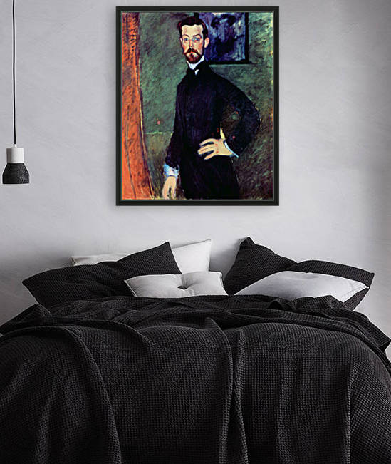 Modigliani - Portrait of Paul Alexanders before a green background by Modigliani