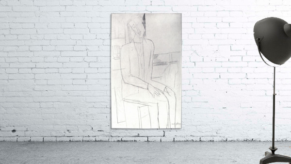 Modigliani - Sitting man Wall Preview