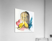 Sitting yellow lady Acrylic Print