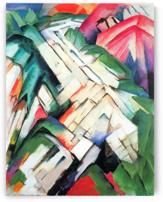 Mountains  landscape by Franz Marc