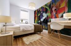 Abstract with cattle Mural print