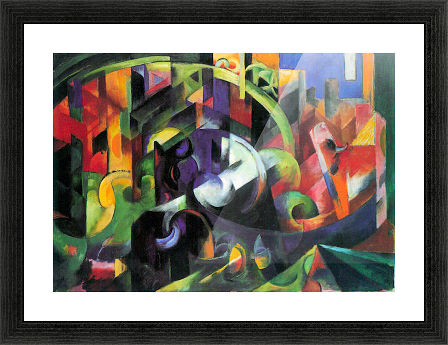 Abstract with cattle Picture Frame print