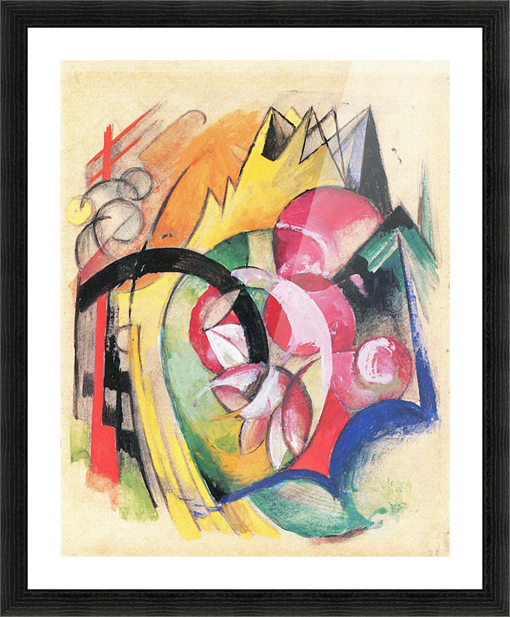 Colored flowers Picture Frame print