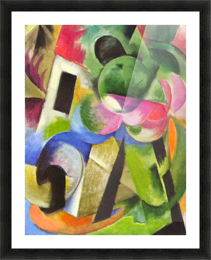 House with trees Picture Frame print