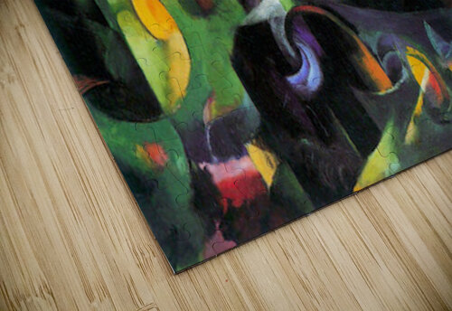 Abstract with cattle Franz Marc puzzle