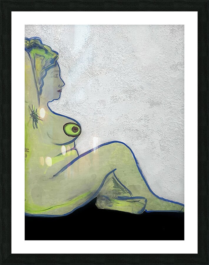 green lady Picture Frame print