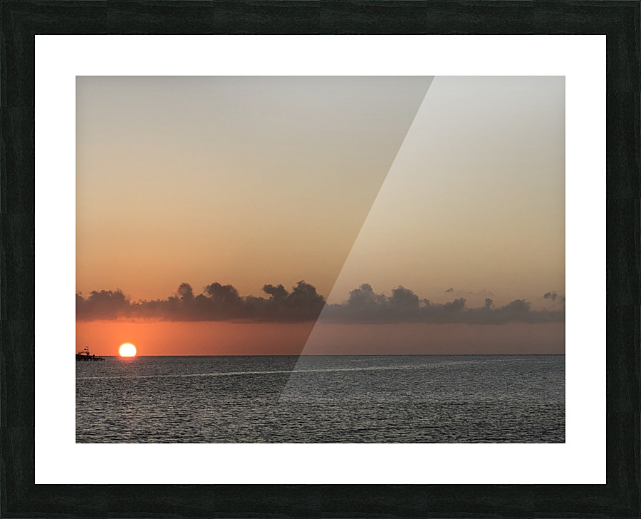 Roatan sunset Picture Frame print