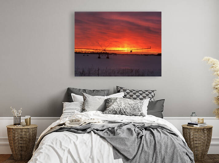 Sunrise on the farm Reproduction