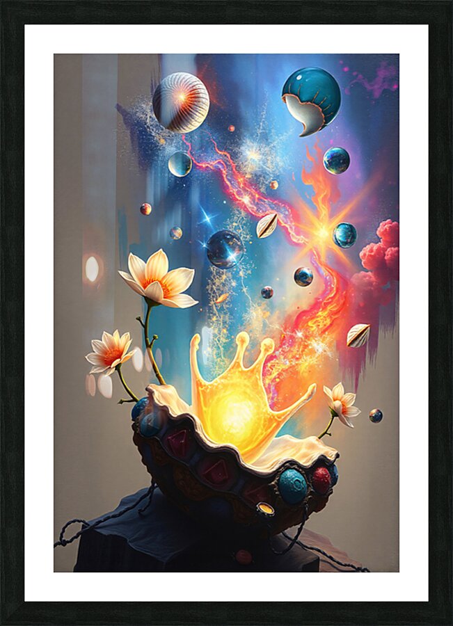 Cosmic Coronation Picture Frame print