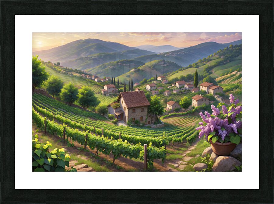 Wine Valley Picture Frame print