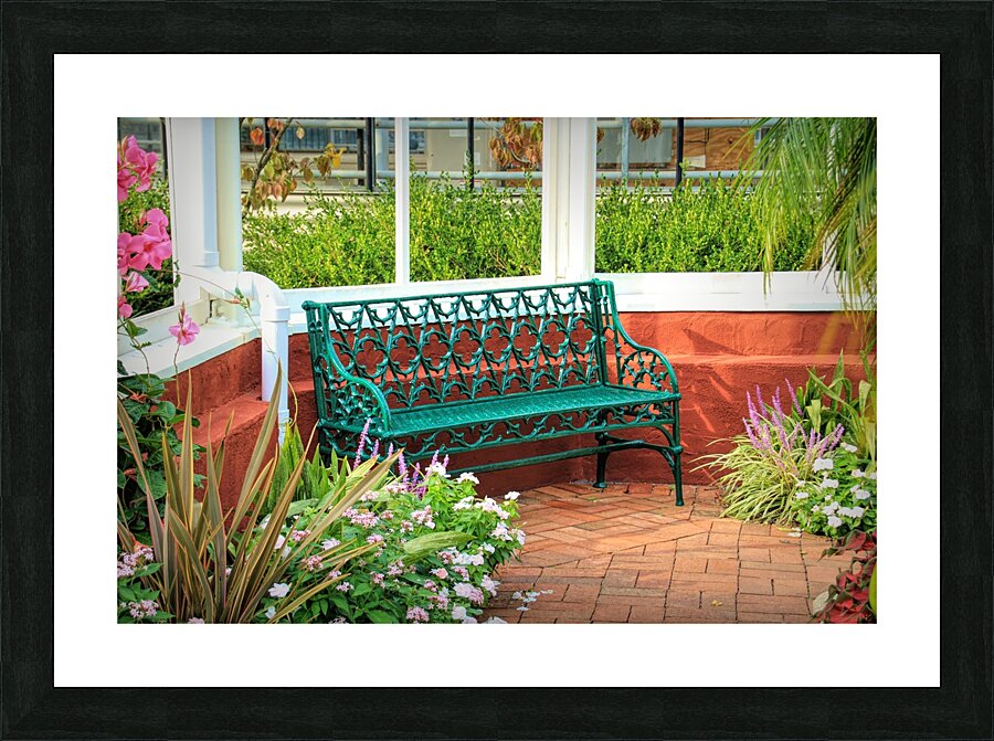 An Inviting Bench  Picture Frame print