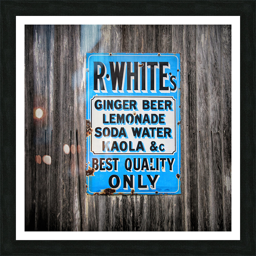 R. White Sign Picture Frame print