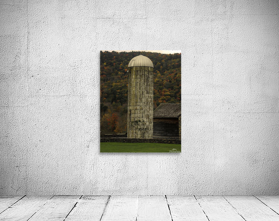 Silo With Autumn Foliage Wall Preview
