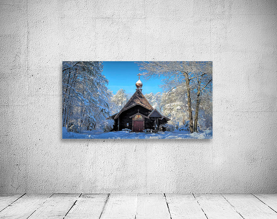Snowbound Orthodox Church  Wall Preview