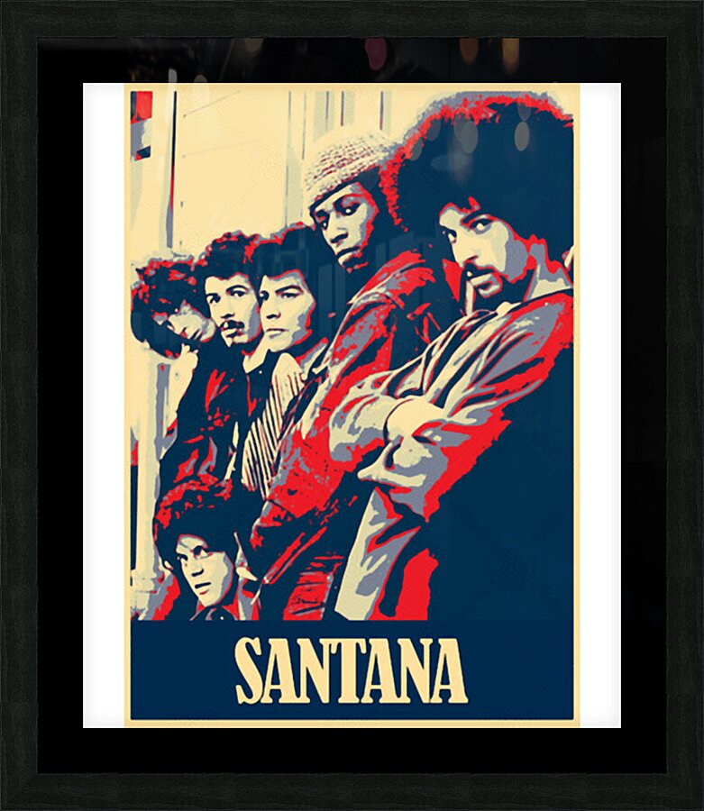 Santana 9 Picture Frame print