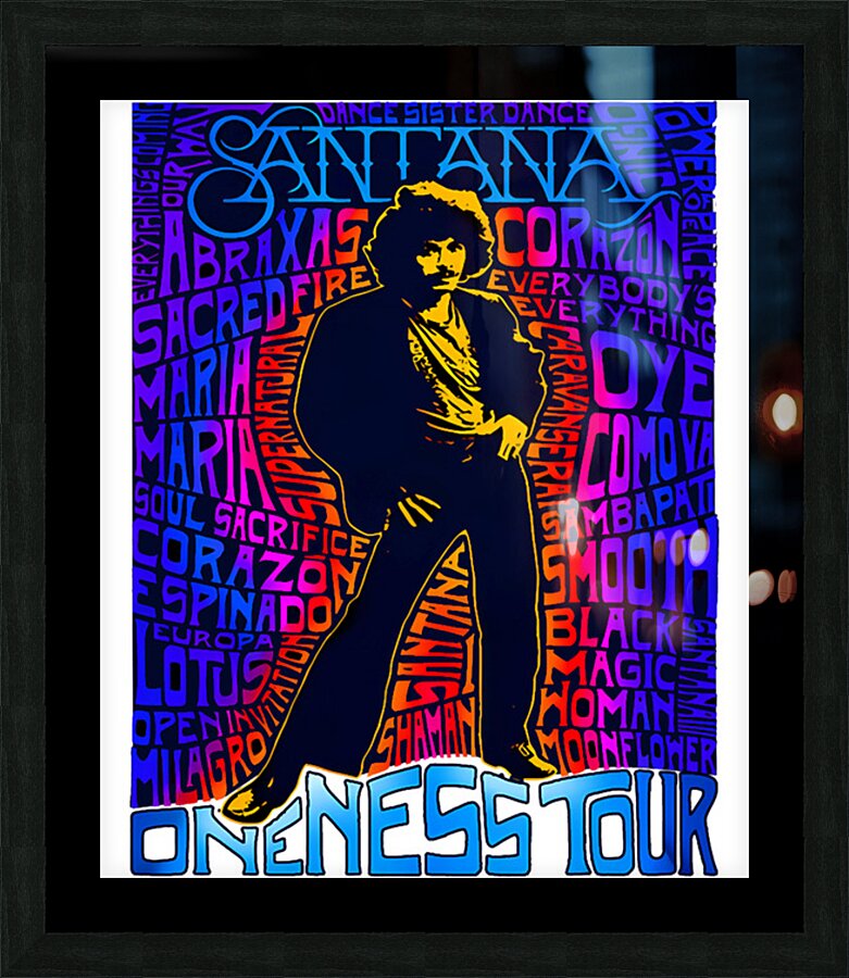 Santana 27 Picture Frame print