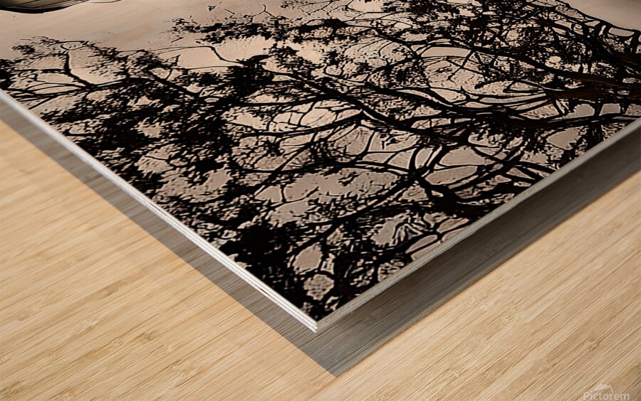 Ghosts lighthouse with night clouds on moon light 2 Wood print