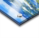 Blue ocean waves watercolor painting Acrylic print