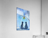Two cats meet under the mistletoe Acrylic Print