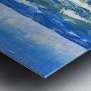 Blue ocean waves watercolor painting Metal print