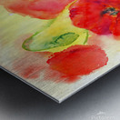 Red poppies watercolor painting Metal print