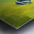 Blue tit bird portrait acrylic painting  Metal print