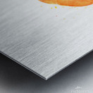 Orange pumpkin watercolor study Metal print