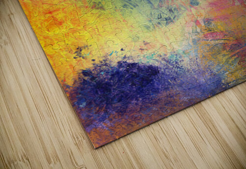 Mystical forest acrylic painting Karen Kaspar puzzle