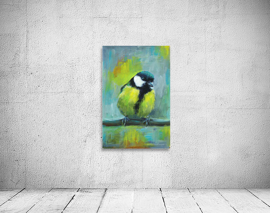 Great tit acrylic painting  Aperçu sur mur