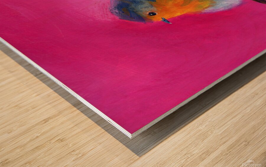 Little Robin acrylic painting Impression sur bois