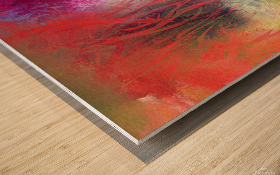 Mystical forest acrylic painting Impression sur bois