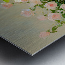 Still Life Pink Roses and Strawberries by a Window Metal print