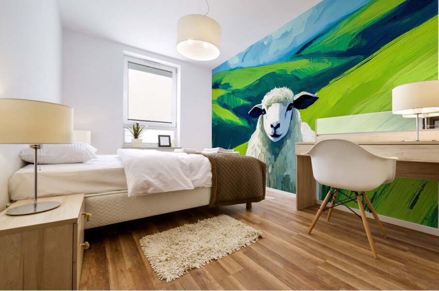 Curious Sheep Mural print