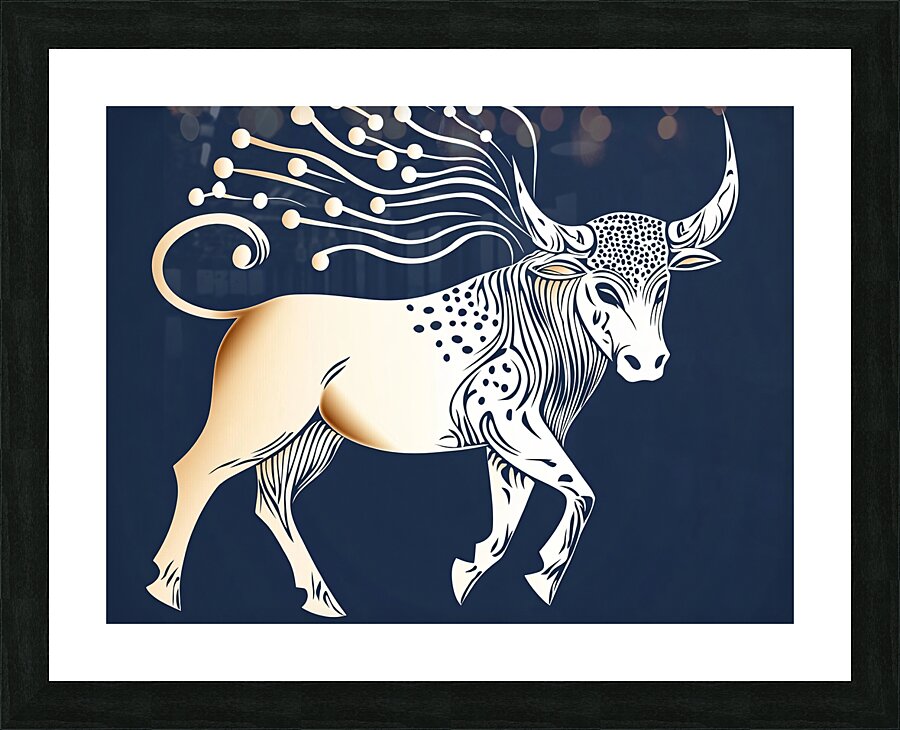 Signs of the Zodiac Taurus the Bull Picture Frame print