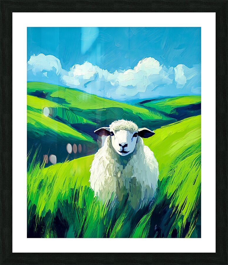 Curious Sheep Picture Frame print