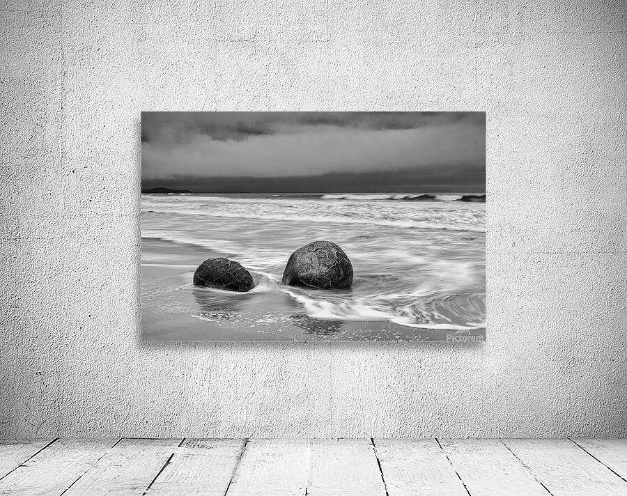 Moeraki Boulders and Waves Wall Preview