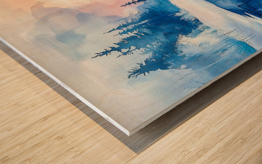 Colour of Winter Wood print