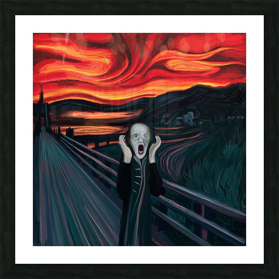 The Scream painting  Picture Frame print