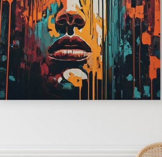 Silent Music An Abstract Mural of Emotional Expre by ARFart