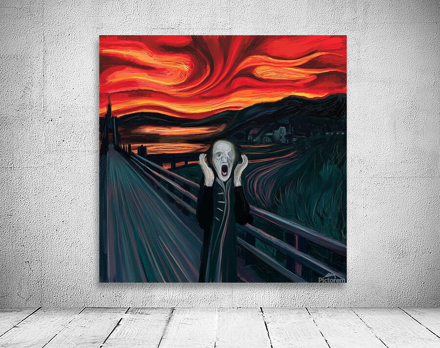 The Scream painting  Wall Preview