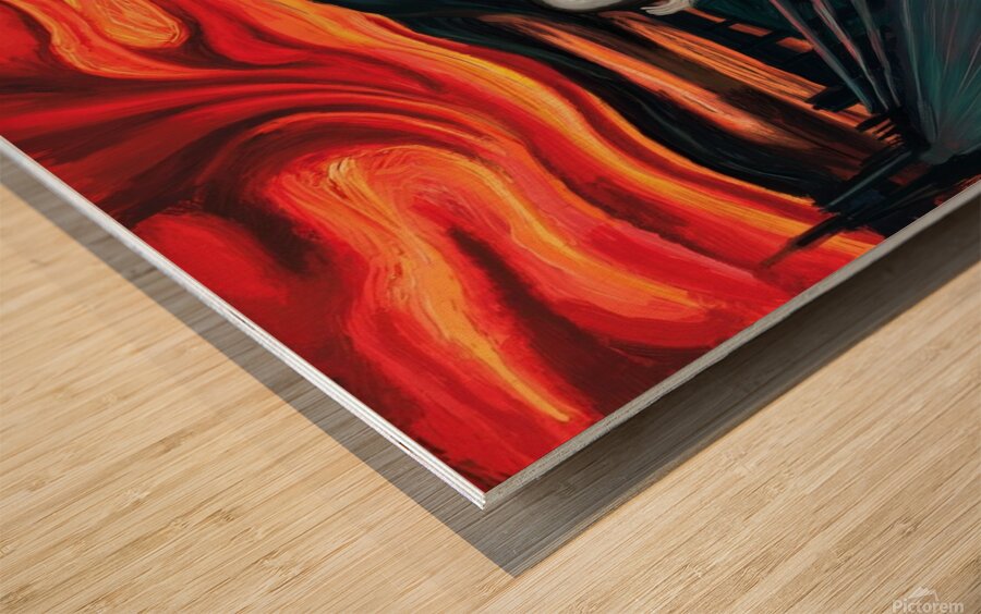 The Scream painting  Wood print