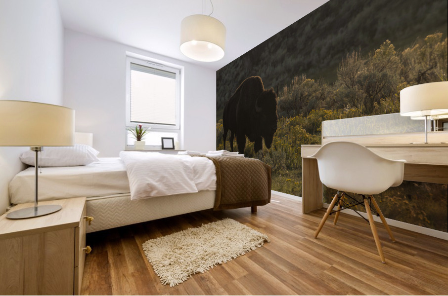Yellowstone  Bison Mural print