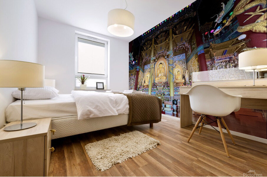 Buddhist Temple Mural print