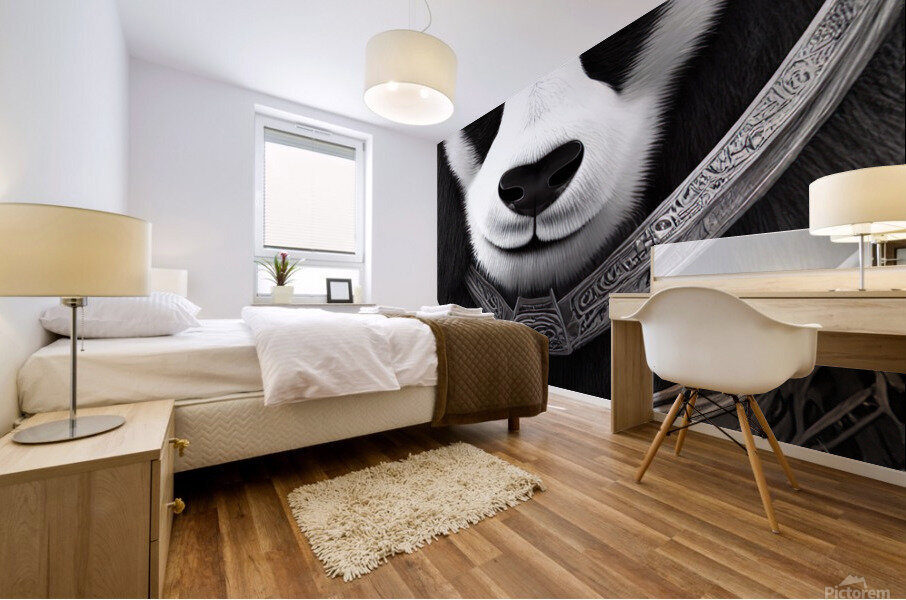 Knight Panda Mural print