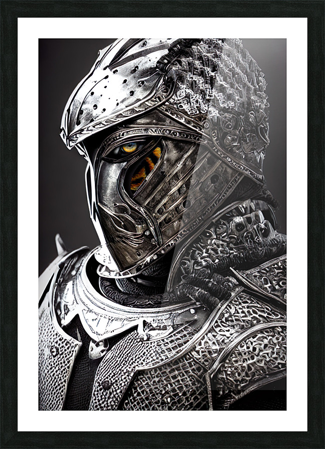 Knight Tiger Picture Frame print