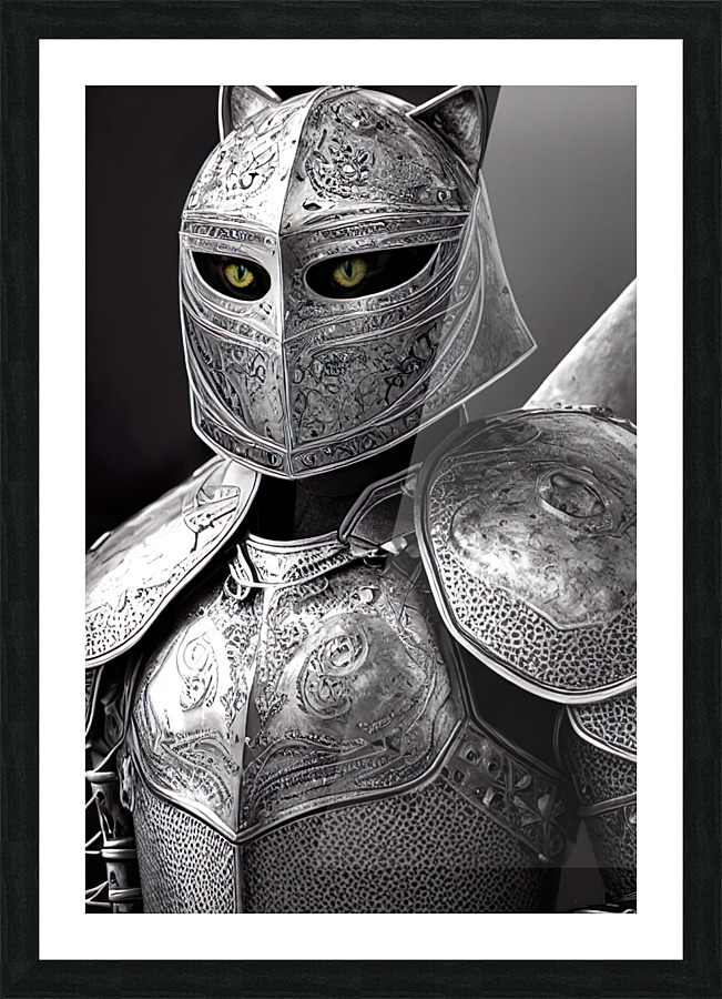 Knight Cat Picture Frame print